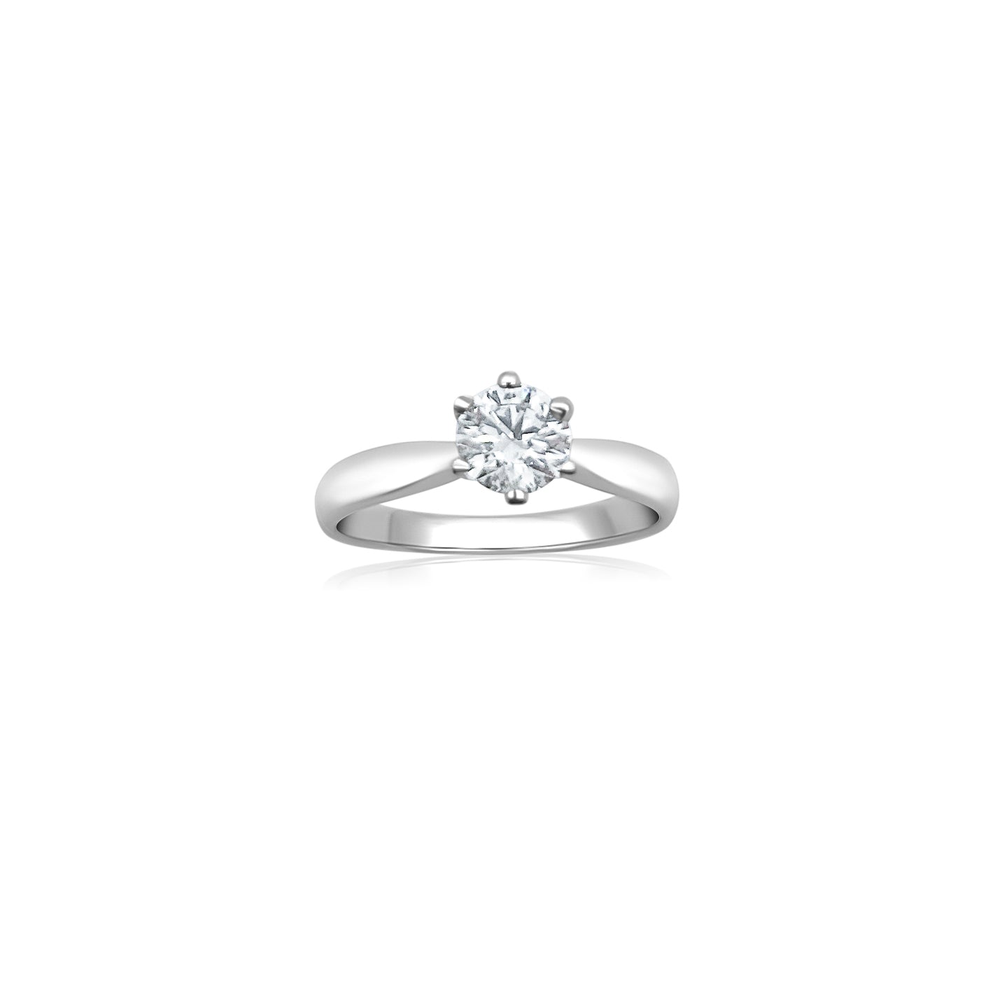 Solitär Kudde – Elegant Förlovningsring med 0.50 Carat Centerdiamant
