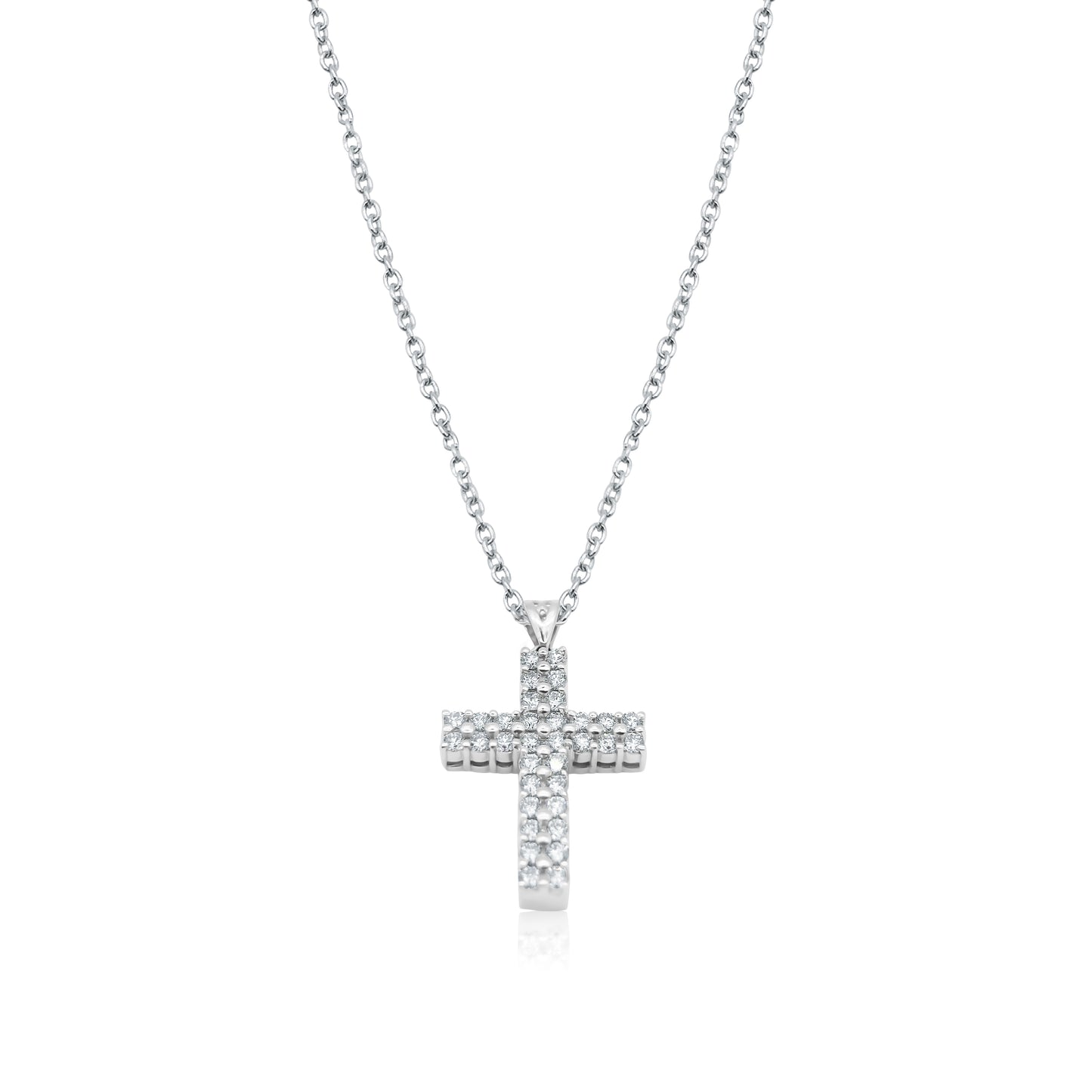 Diamant Kors i 18K Guld | 0.60ct Briljantslipade Diamanter