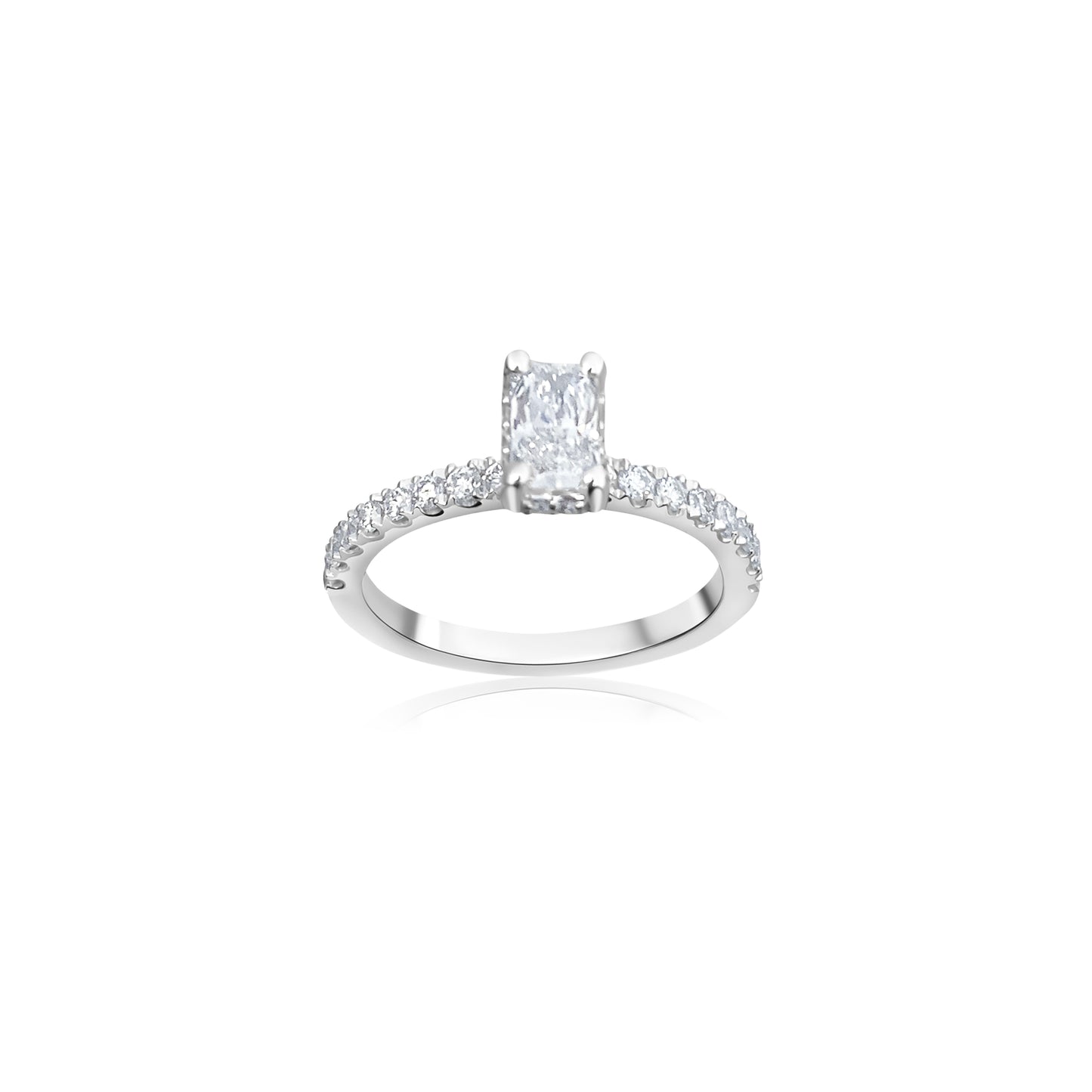 Päron Hidden Halo Ring – Elegant Ring med Dold Halo