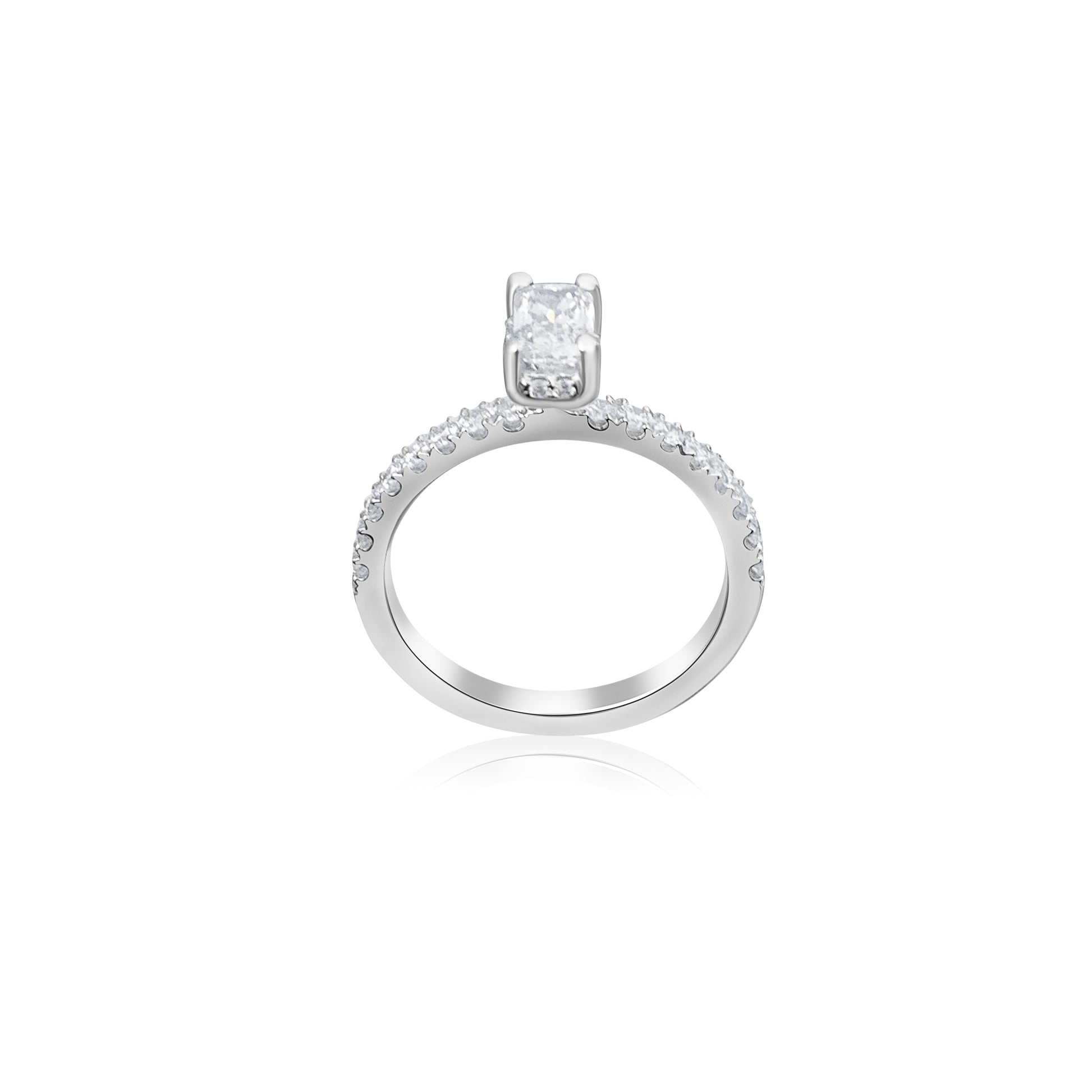 Päron Hidden Halo Ring – Elegant Ring med Dold Halo

